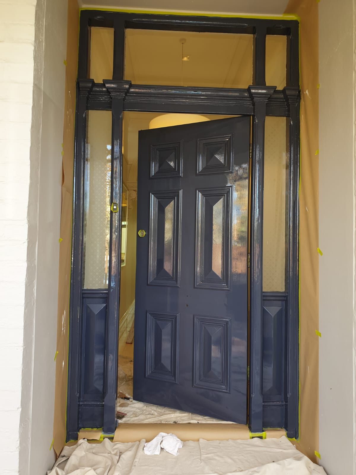 Finished entrance door