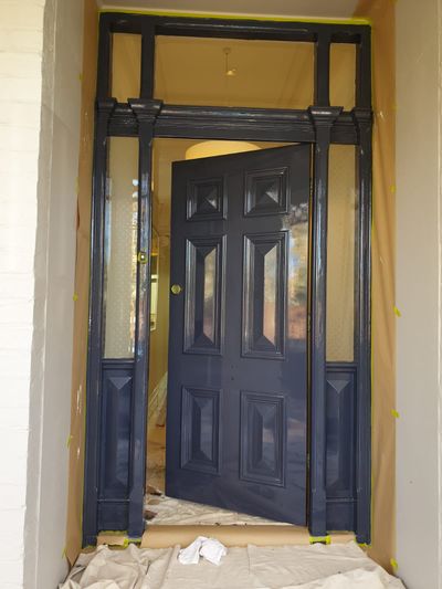 Finished entrance door