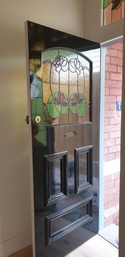 Finished entrance door