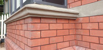 Wider photo of the new brick lines