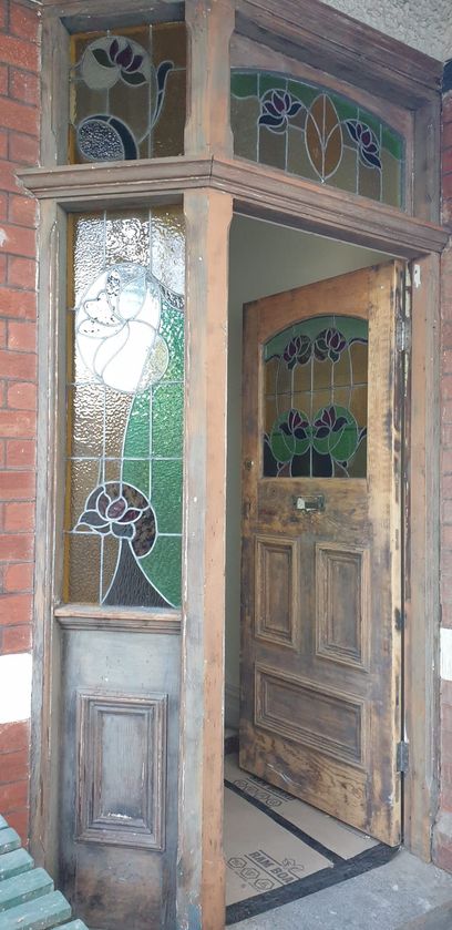 'Before' photo of the entrance door